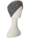 Amicale Cashmere Marl Shaker Rib Twist Cashmere Headband In Black