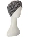 Amicale Cashmere Marl Shaker Rib Twist Cashmere Headband In Gray