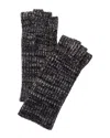 Amicale Cashmere Marled Cashmere Fingerless Glove In Brown