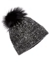 Amicale Cashmere Marled Rib Cashmere Hat In Gray