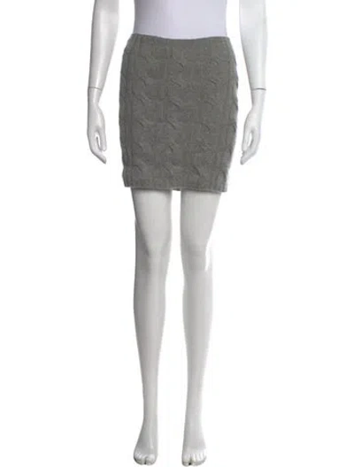 Pre-owned Amicale Cashmere Mini Skirt In Grey
