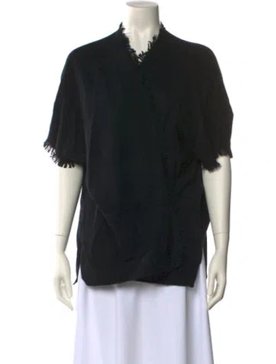 Pre-owned Amicale Cashmere Mock Neck Sweater In Black