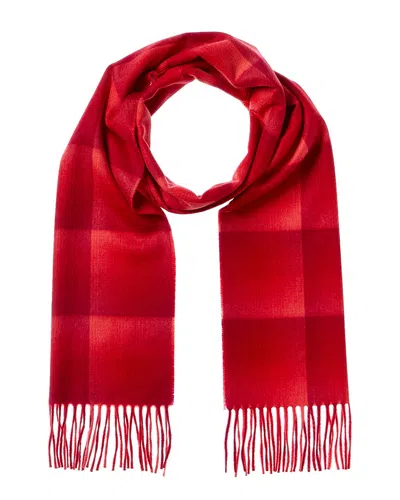 AMICALE CASHMERE OMBRE GRID CASHMERE SCARF