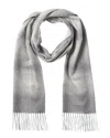 Amicale Cashmere Ombre Windowpane Cashmere Scarf In Gray