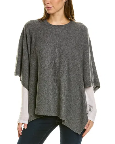 Amicale Cashmere Poncho In Gray