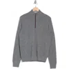 Amicale Men's Classic Fit Cashmere Zip Up Sweater In Med Grey