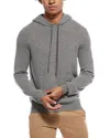 Amicale Cashmere Relaxed Cashmere Hoodie In Gray