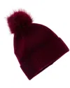 Amicale Cashmere Rib Knit Cashmere Hat In Brown