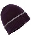 Amicale Cashmere Ribbed Cashmere Beanie In Purple