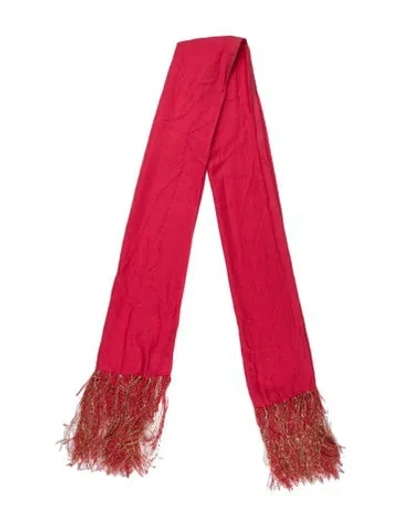 Pre-owned Amicale Cashmere Scarf In Pink