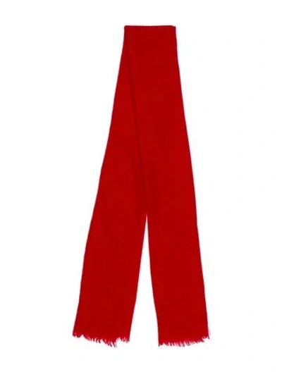 Pre-owned Amicale Cashmere Scarf In Red
