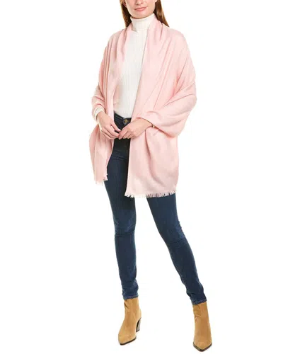 Amicale Cashmere Solid Cashmere & Wool-blend Wrap In Pink