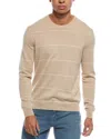 Amicale Cashmere Tonal Stripe Cashmere Crewneck Sweater In Multi