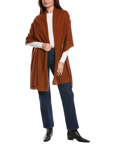 Amicale Cashmere Travel Wrap In Brown