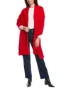 Amicale Cashmere Travel Wrap In Red