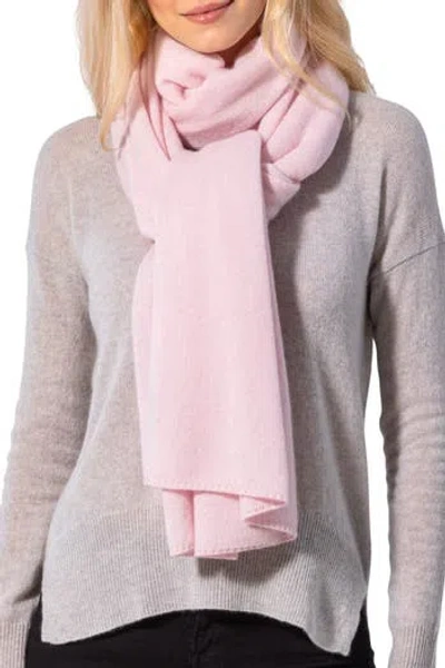 Amicale Cashmere Travel Wrap Scarf In Pink