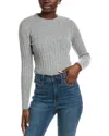 Amicale Cashmere Variegated Cashmere Sweater In Green