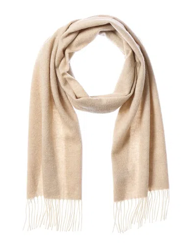 Amicale Cashmere Woven Melange Solid Cashmere Scarf In Neutral