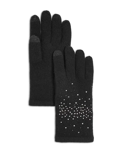 Amicale Crystal Cashmere Tech Gloves - Exclusive In Black