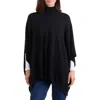 Amicale Funnel Neck Cashmere Poncho In Black