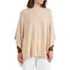 Amicale Funnel Neck Cashmere Poncho In Oat