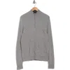 Amicale Jacquard Cashmere Quarter Zip Sweater In Gray
