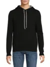 Amicale Men's Cashmere Hoodie In Black