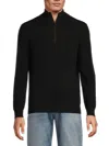 Amicale Men's Classic Fit Cashmere Zip Up Sweater In Black