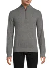 Amicale Men's Classic Fit Cashmere Zip Up Sweater In Grey