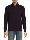Amicale Men's Classic Fit Cashmere Zip Up Sweater In Purple