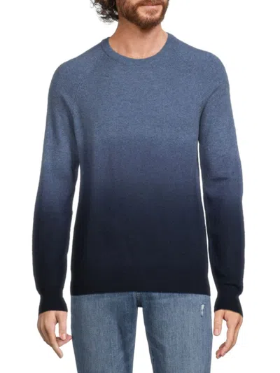 Amicale Men's Ombré Cashmere Pullover In Navy