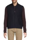 Amicale Men's Wool & Cashmere Puffer Vest In Navy