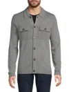 Amicale Men's Wool Blend Cardigan In Medium Grey