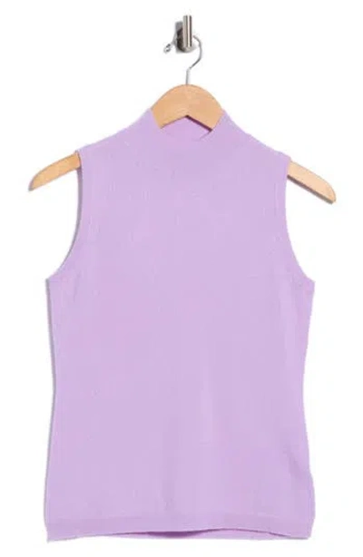Amicale Mock Neck Cashmere Sweater In Purple
