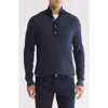 Amicale Rib Cashmere Mock Neck Sweater In Blue