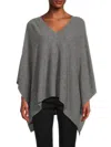 Amicale Women's Cashmere Poncho In Grey