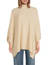 Amicale Women's Cashmere Poncho In Oat