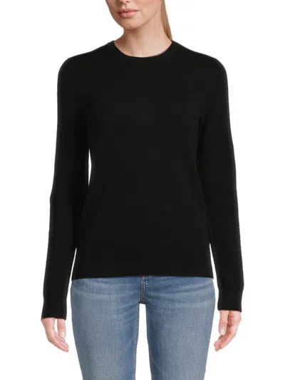 Amicale Women's Cashmere Top In Black