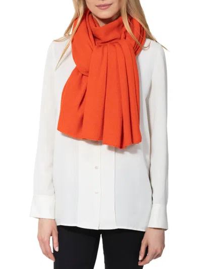 Amicale Women's Cashmere Travel Wrap In Orange