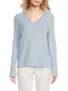 Amicale Women's Cashmere V-neck Sweater In Light Blue