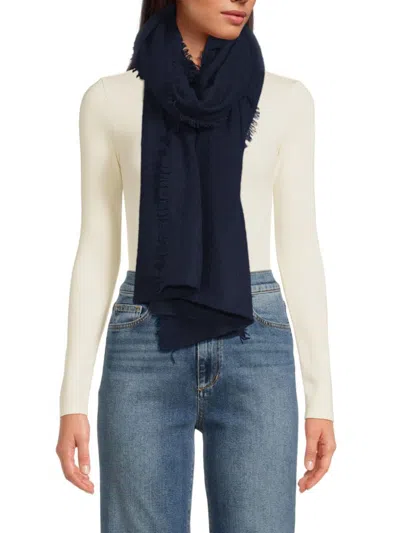 Amicale Women's Cashmere Wrap In Navy