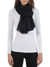 Amicale Women's Fringed Pashmina Wrap In Black