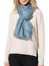 Amicale Women's Fringed Pashmina Wrap In Blue
