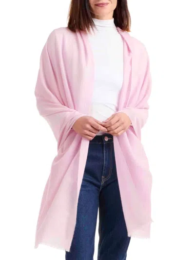 Amicale Women's Lightweight Cashmere Gauze Wrap In Pink