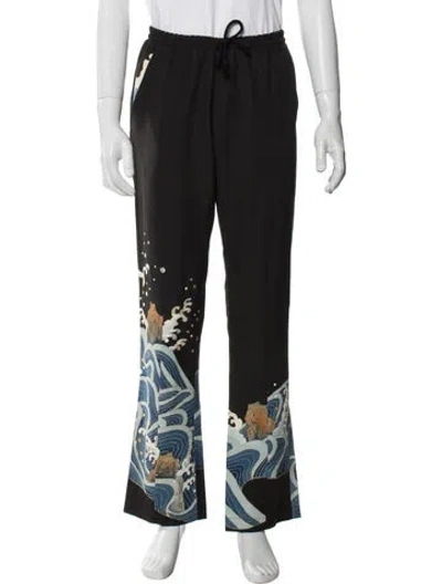 Pre-owned Amida Silk Sweatpants In Black