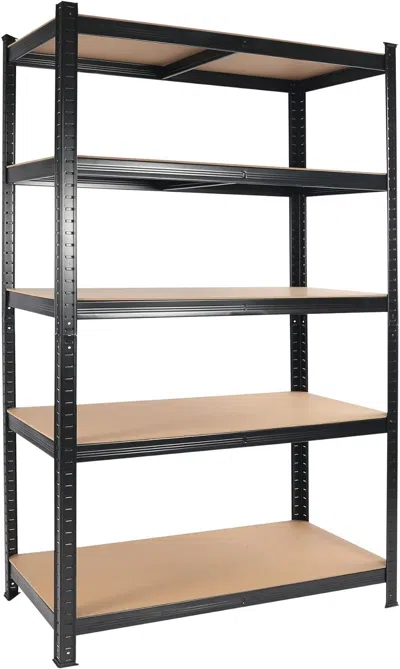 Amidey 2000lbs Capacity Garage Storage Shelves Heavy Duty In Black