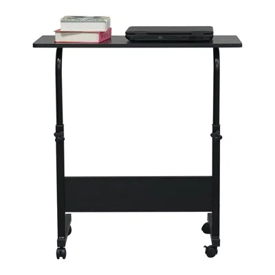 Amidey Portable Multi-purpose Small Side Table - Mobile Laptop Wheels Compact Room Divider Shelf For Office