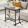 Amidey Rolling Laptop Table With Pull-out Keyboard Tray And Hooks In Multi