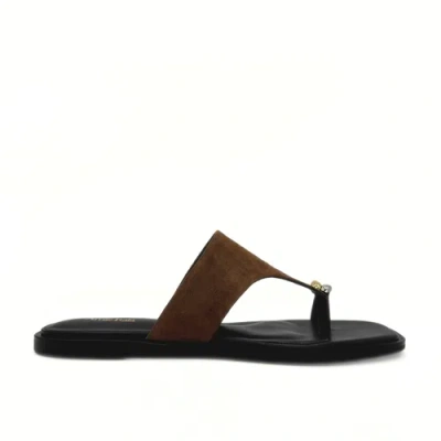 Amie Rafa Cece Thong Sandals In Brown