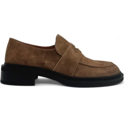 Amie Rafa Drew Suede Loafers In Sand